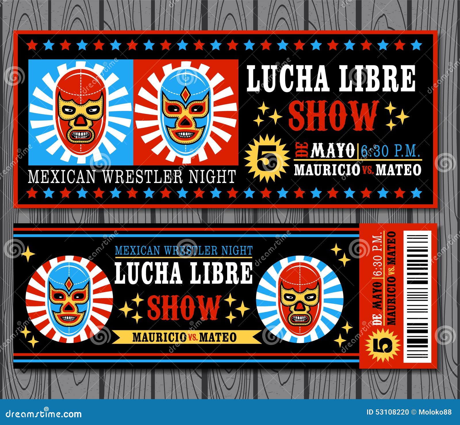 mexican wrestler set. lucha libre