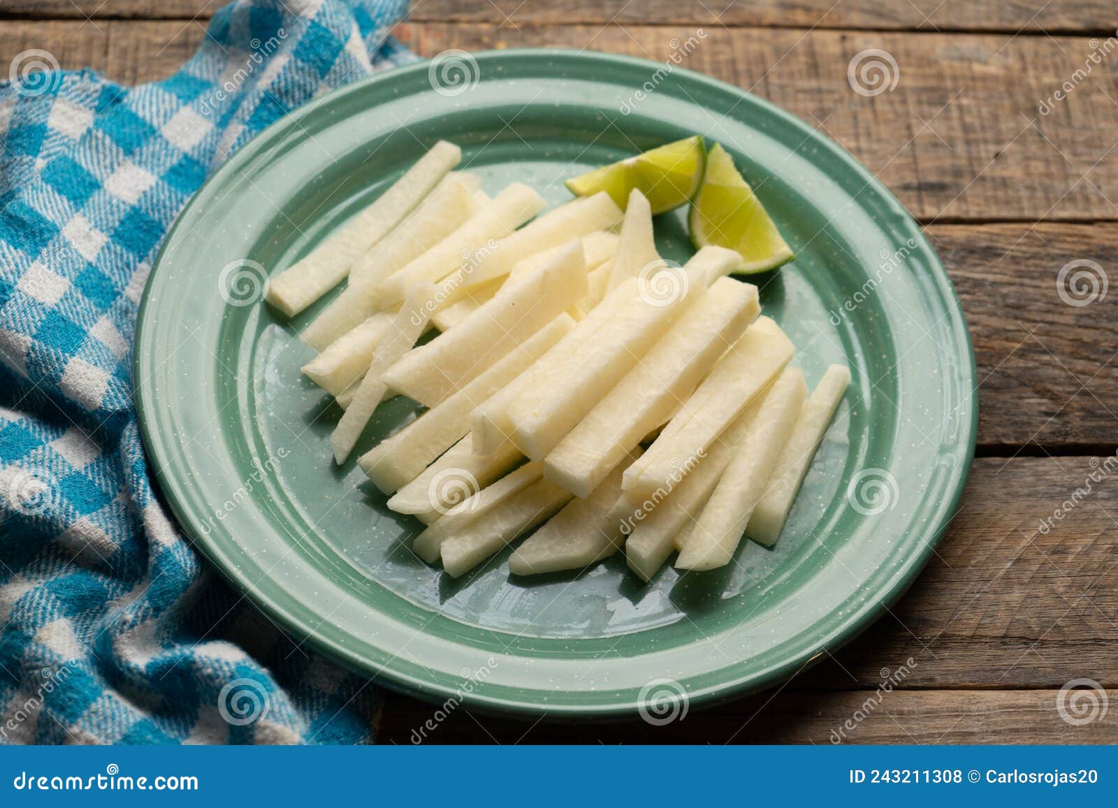 Mexican Yam Bean Also Called Jicama Stock Photo Image of pachyrhizus, breakfast 243211308