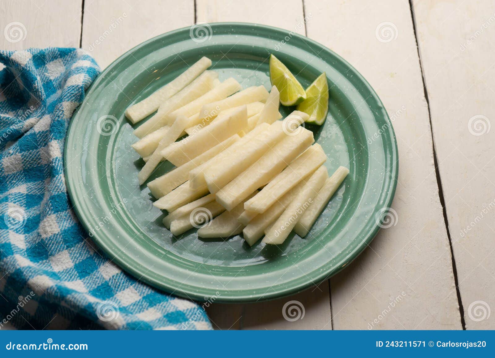 Mexican Yam Bean Also Called Jicama Stock Image Image of juicy, plant 243211571