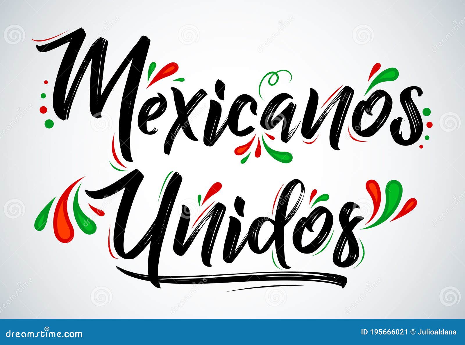 mexicanos unidos united mexicans spanish text,   together celebration.