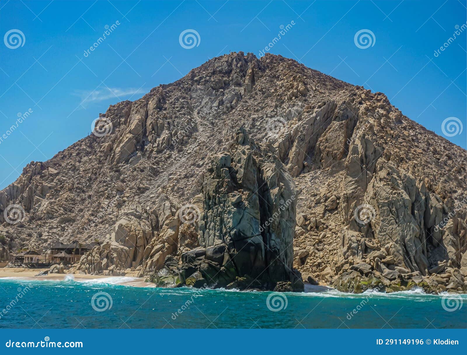 rock at west end of playa de los amantes, cabo san lucas, mexico