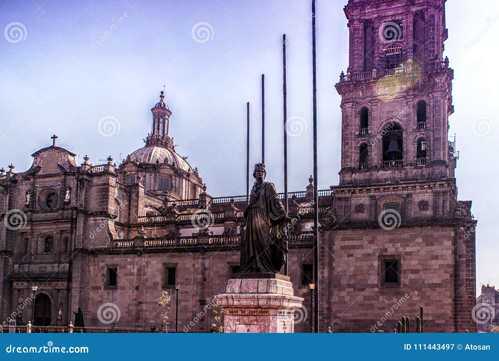 the statue in front of catedral metropolitana