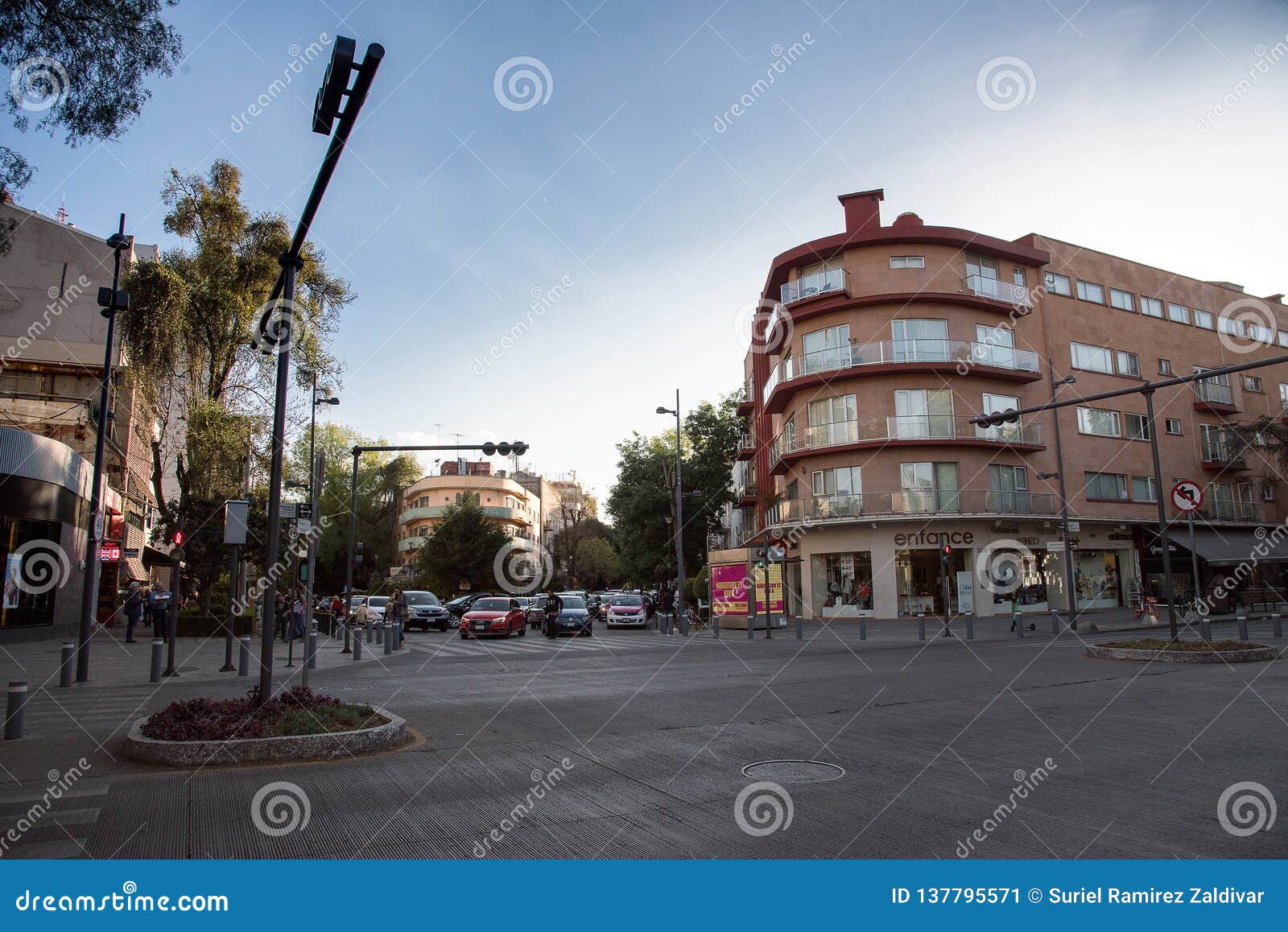 Mexico City - Polanco Streets Stock Photo, Picture and Royalty