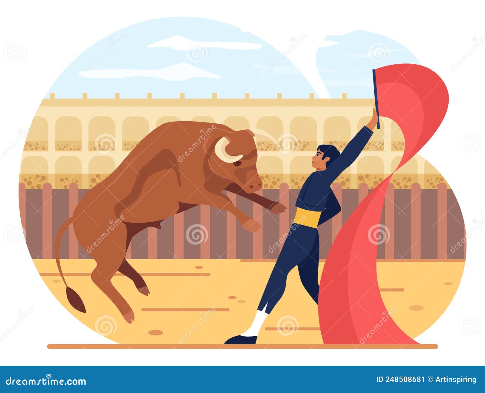 bull fight animated