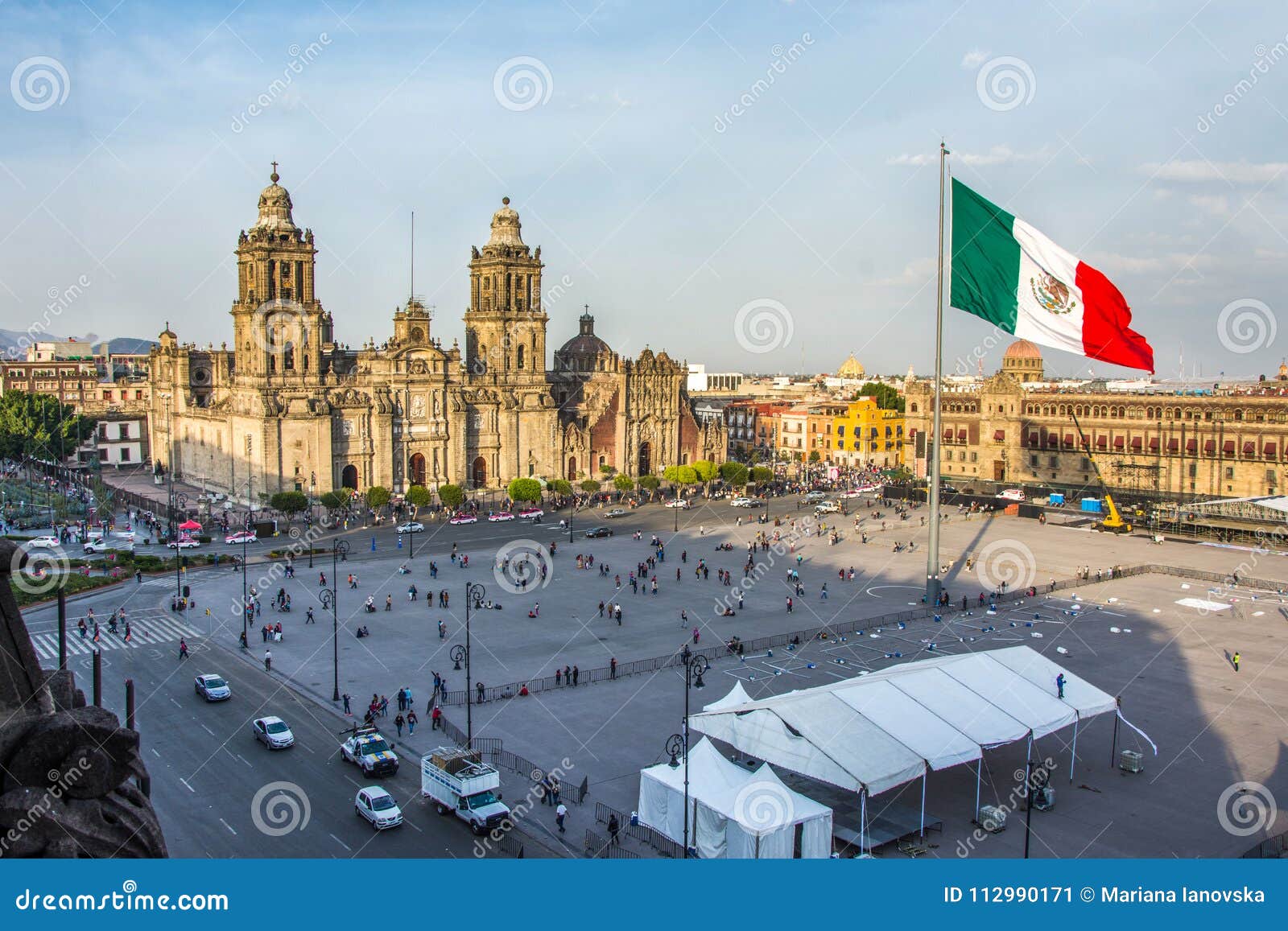 Mexico 5 Février 2017 Vue De Zocalo De Place De