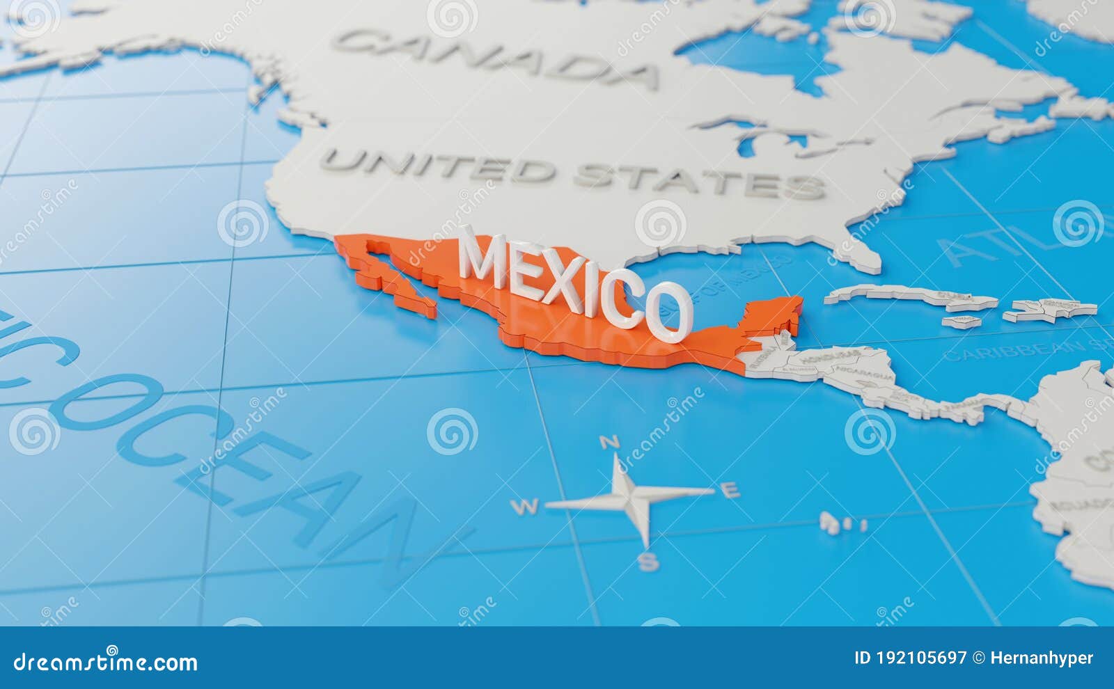 Mexico Highlighted On A White Simplified 3d World Map Digital 3d Render Stock Illustration Illustration Of Design International Mexico Highlighted On A White Simplified 3d World Map Digital 3d Render Stock Illustration Illustration Of Design International