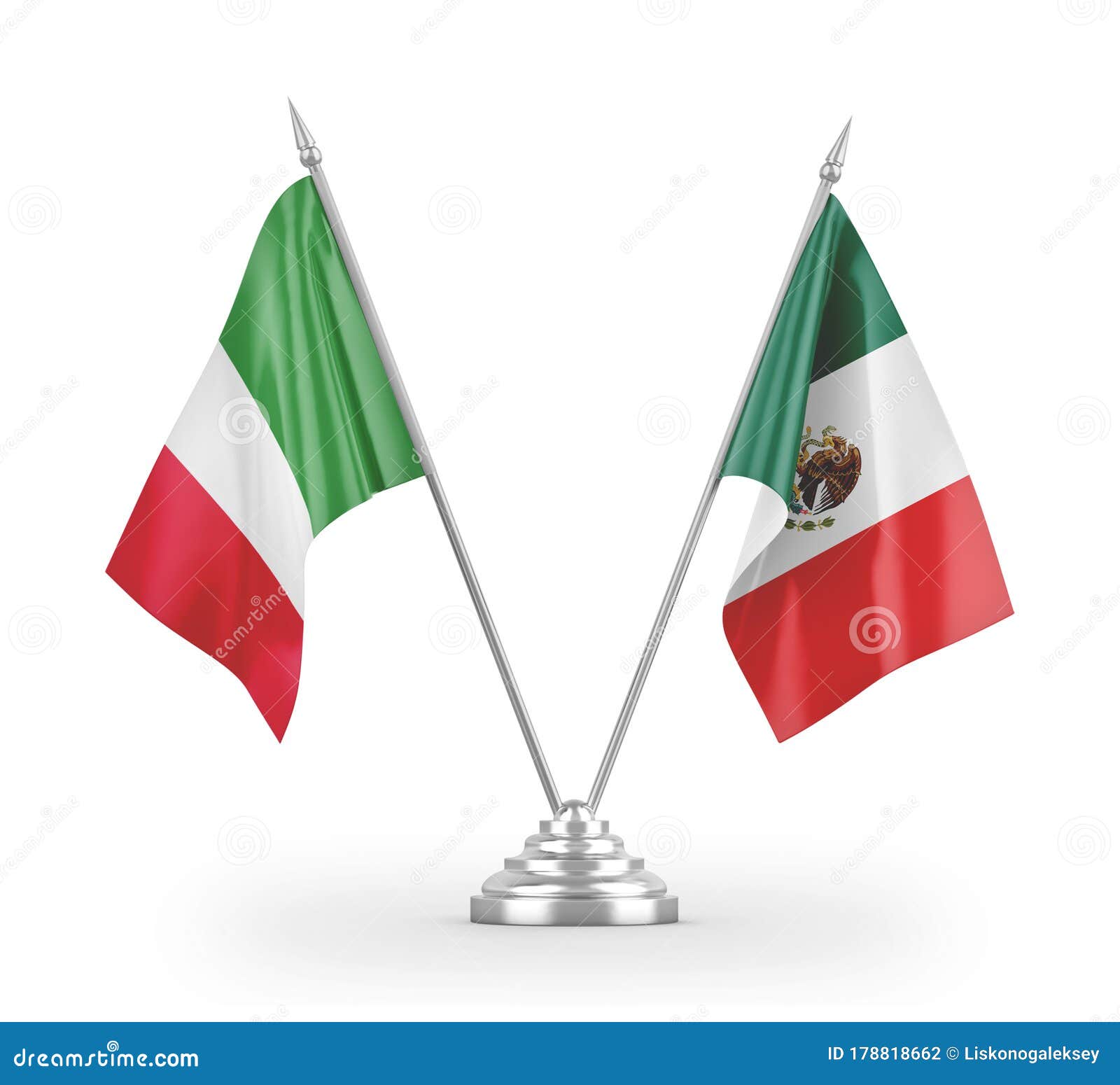 Mexico And Italy Table Flags Isolated On White 3d Rendering Stock Illustration Illustration Of Mexican Isolated 178818662