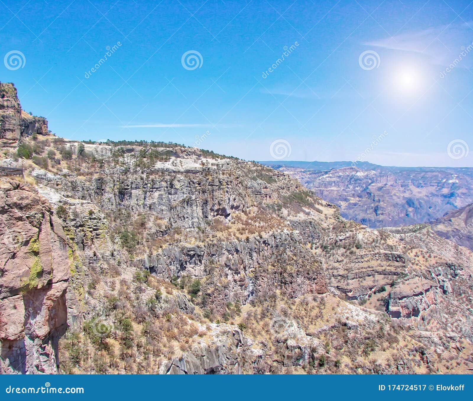 mexico, scenic landscapes of the famous copper canton barranca del cobre