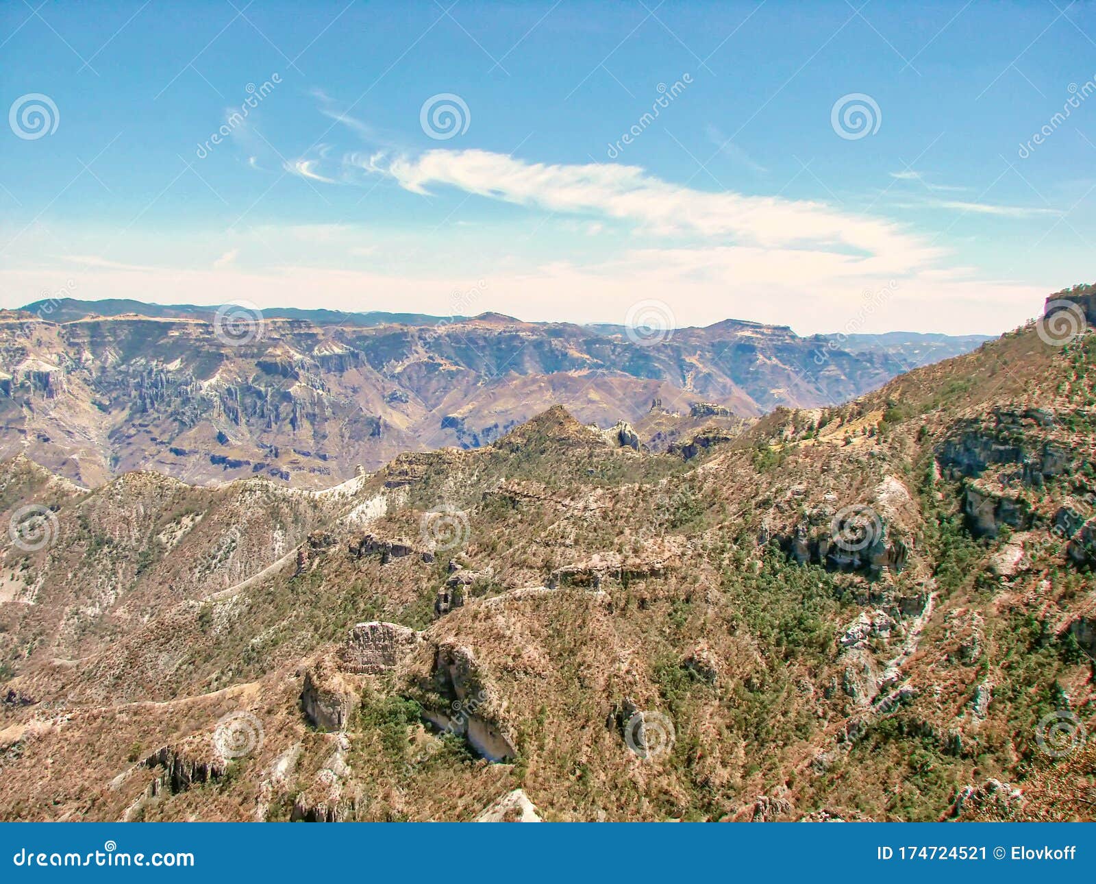 mexico, scenic landscapes of the famous copper canton barranca del cobre