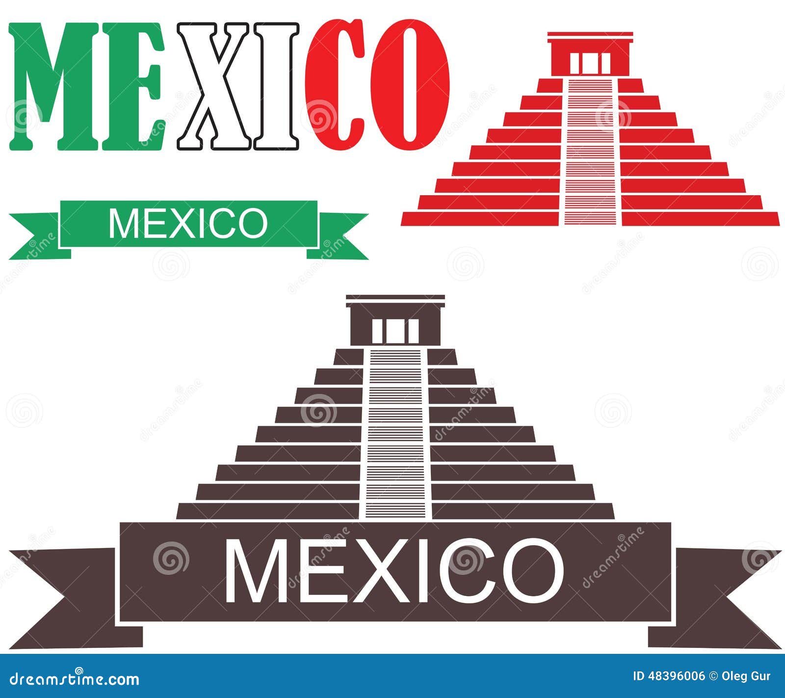 Mexico stock vector. Illustration of bizarre, emblem - 48396006
