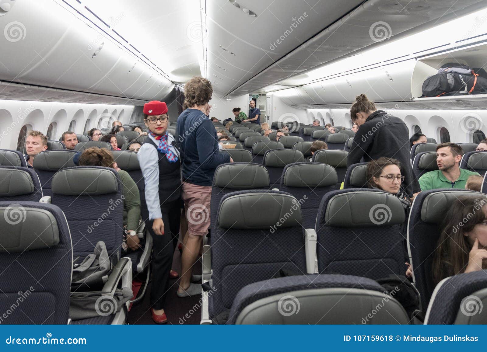 Mexiko 22 November 2017 Innenraum Aeromexico Boeing 787a