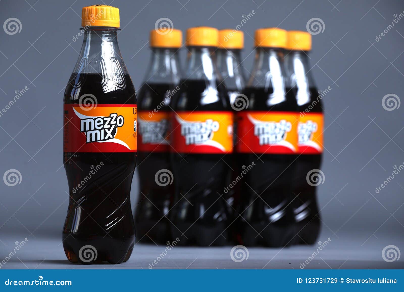 Mezzo Mix Bottles of Stock Image - Image of bottle, lids: 123731729