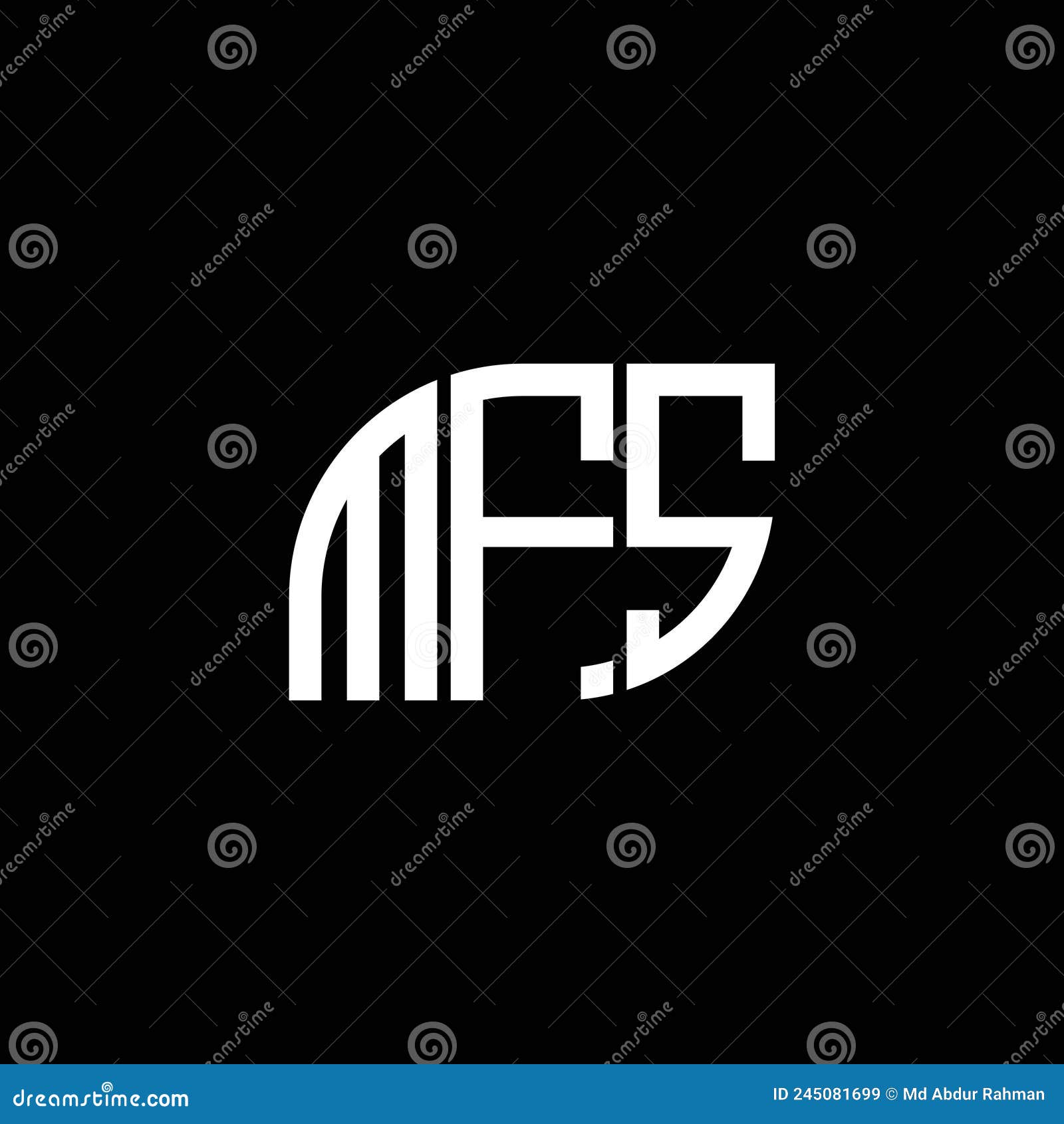 mfs letter logo  on black background. mfs creative initials letter logo concept. mfs letter .mfs letter logo  on
