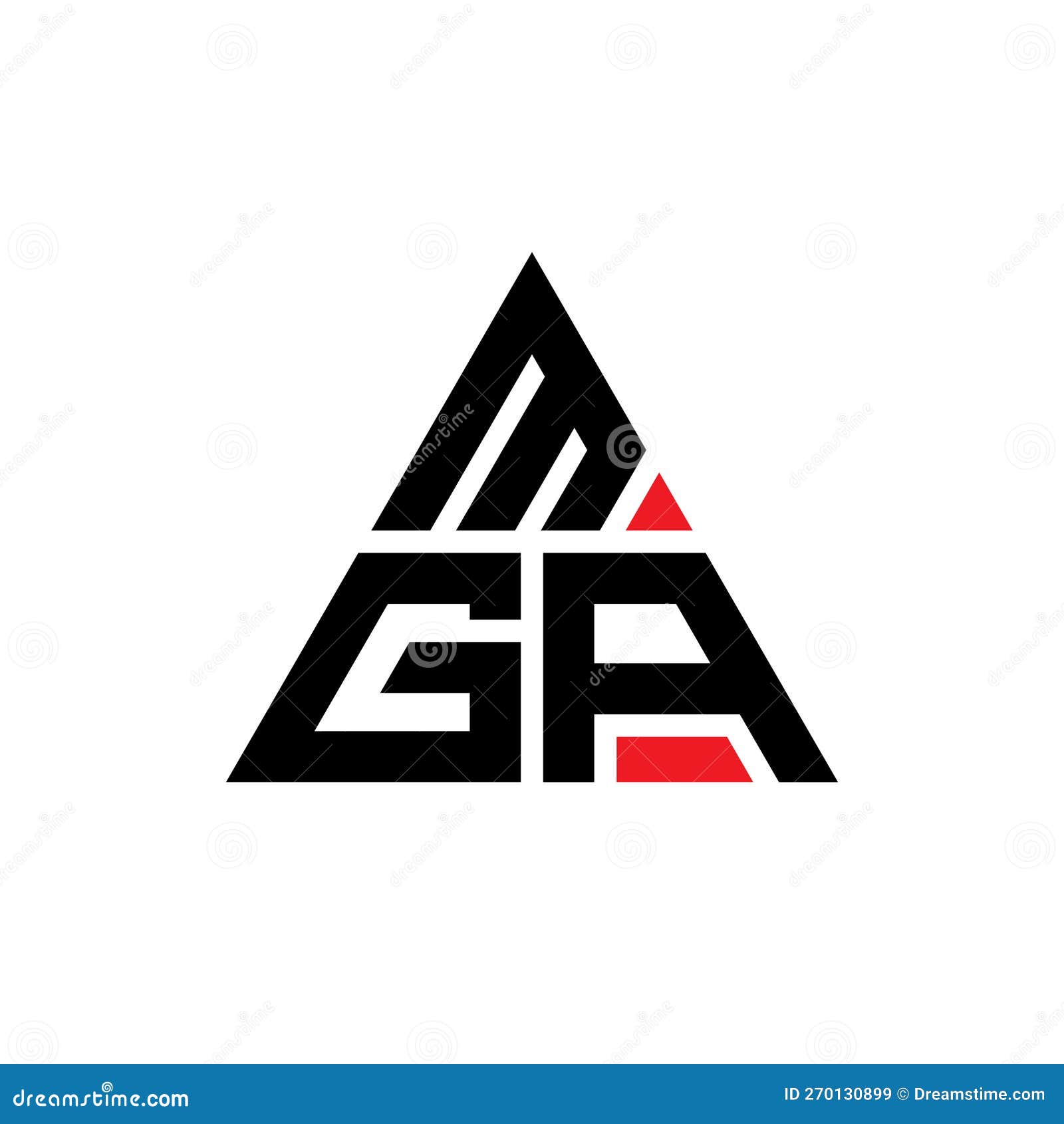 mga triangle letter logo  with triangle . mga triangle logo  monogram. mga triangle  logo template with red
