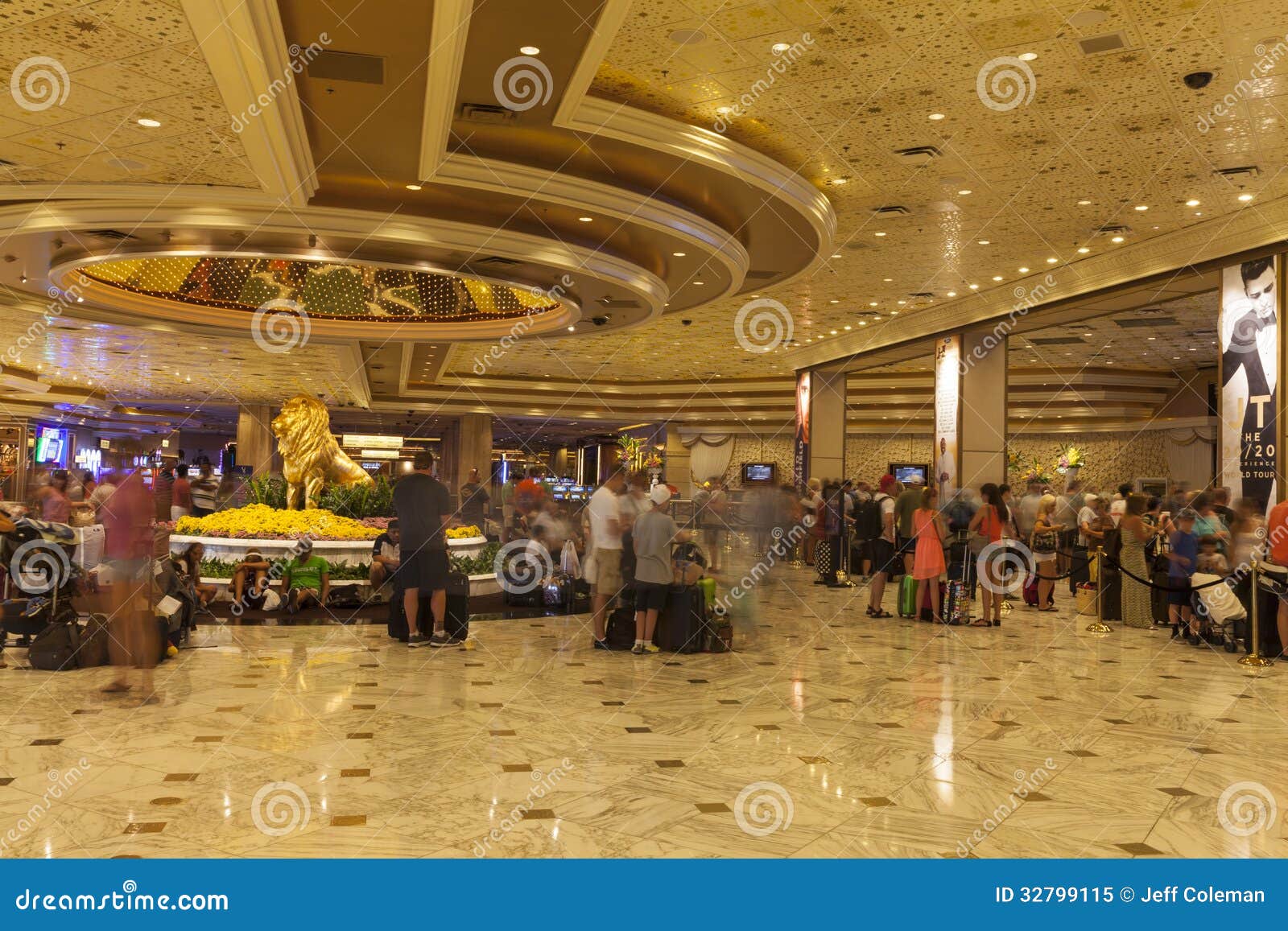 Mgm Hotel Lobby In Las Vegas Nv On August 06 2013 Editorial