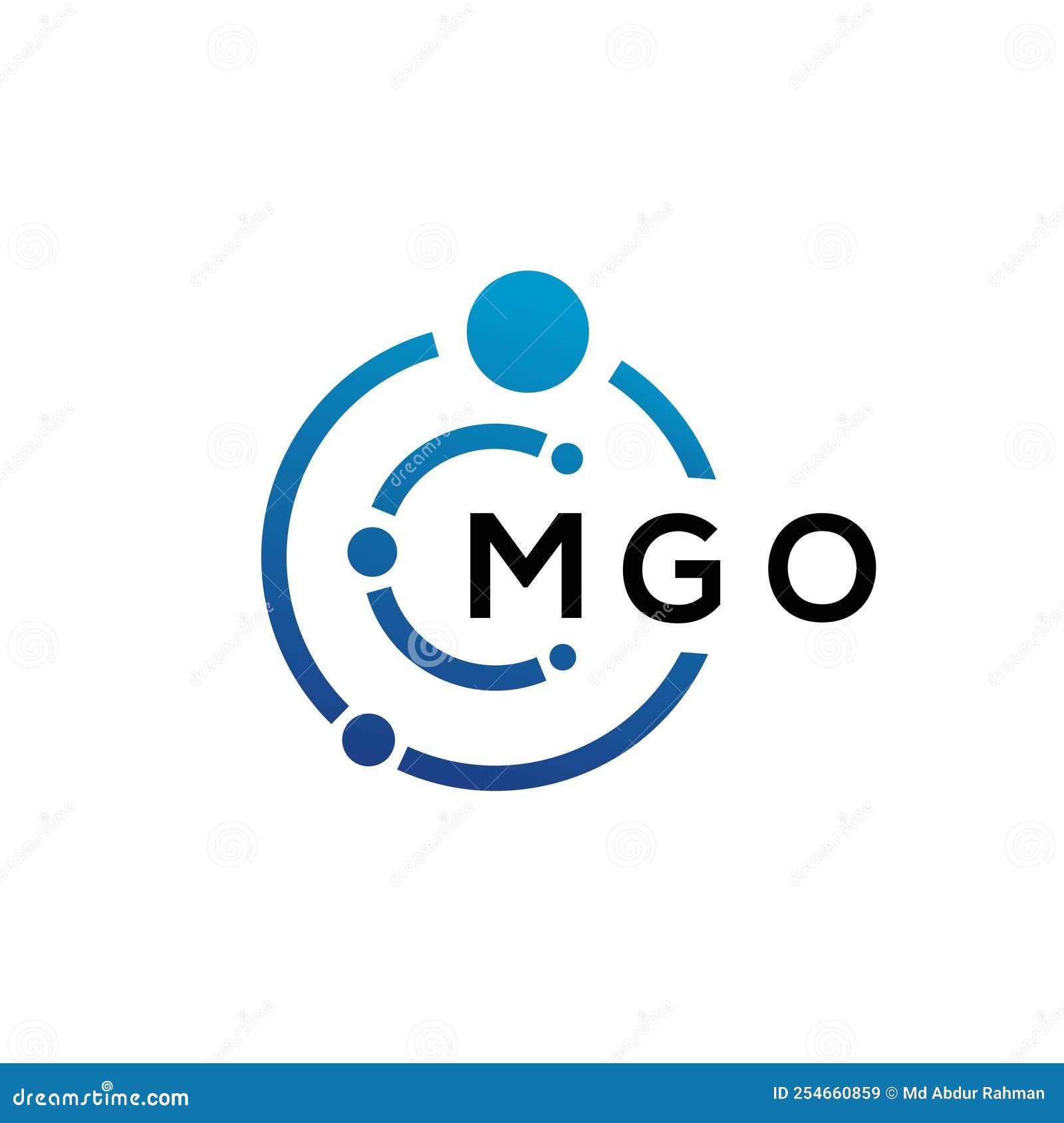 MGO Letter Technology Logo Design on White Background. MGO Creative Initials Letter it Logo