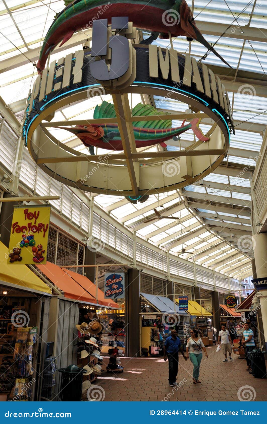 Miami Bayside Shopping Center Editorial Stock Image Image of trees