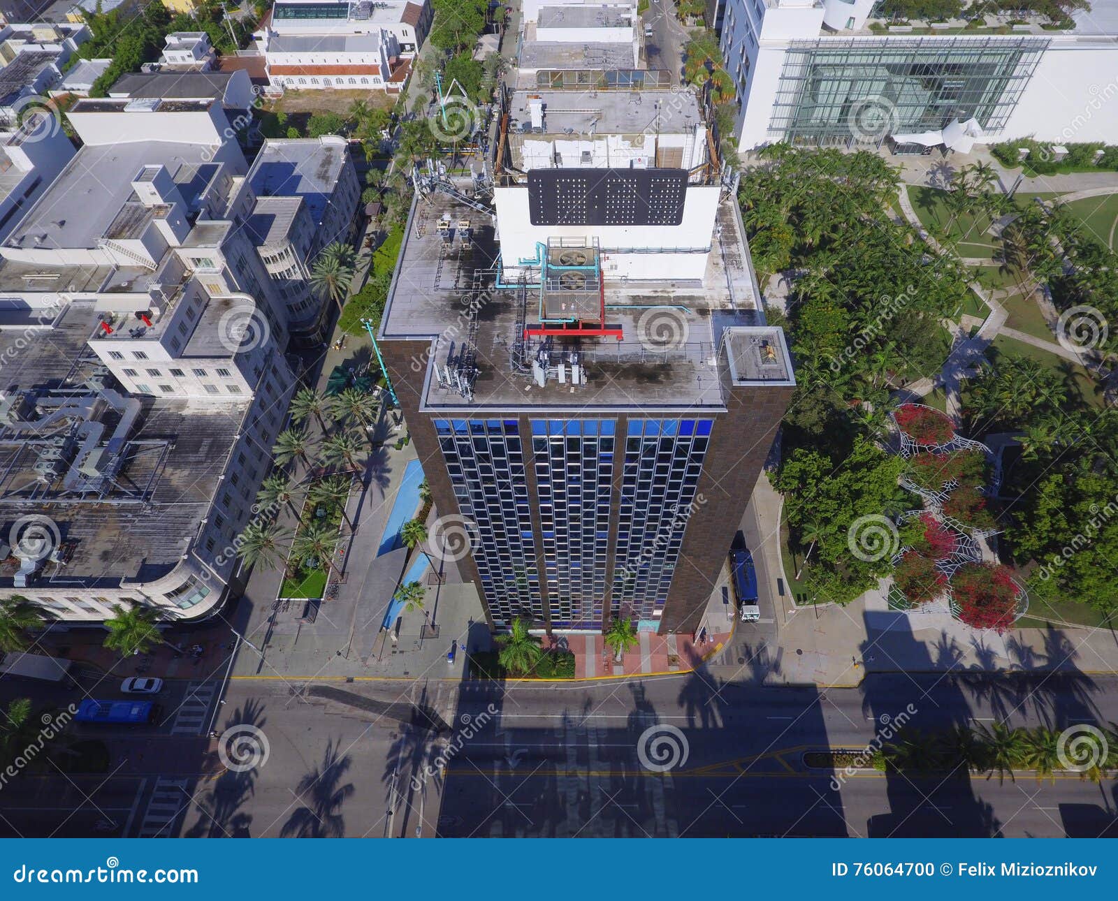 Miami Beach Clock Tower Lincoln Road Stock Photo Image of historic