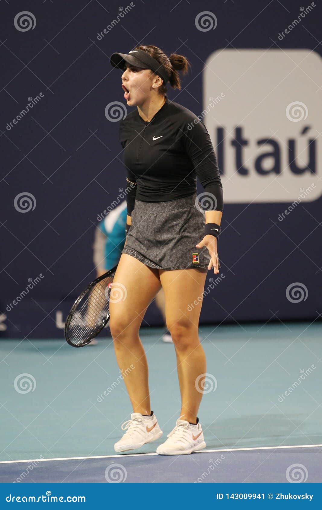 Professional Tennis Player Bianca Andreescu Of Canada In Action During