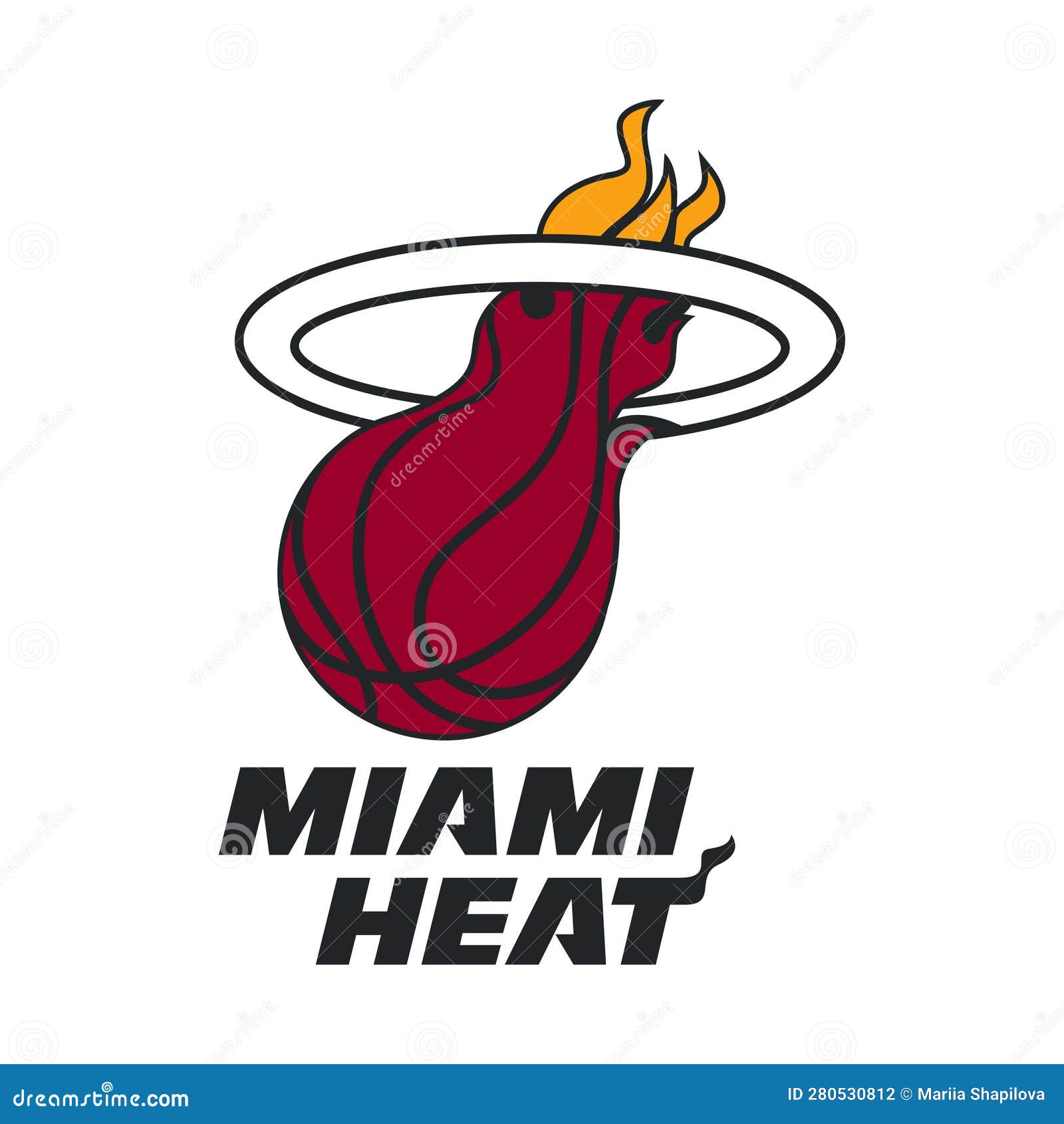 Miami Heat logo editorial photography. Illustration of goal - 280530812