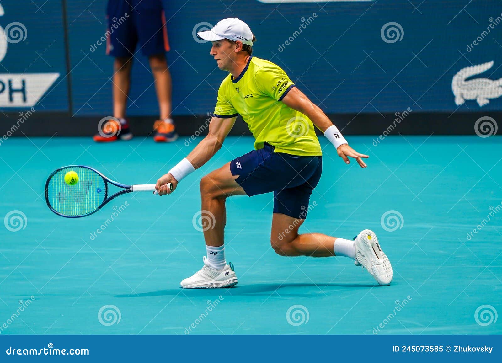 Miami Open 2022 Finalist Casper Ruud of Norway in Action during His Men`s Final Match Against Carlos Alcaraz Editorial Image