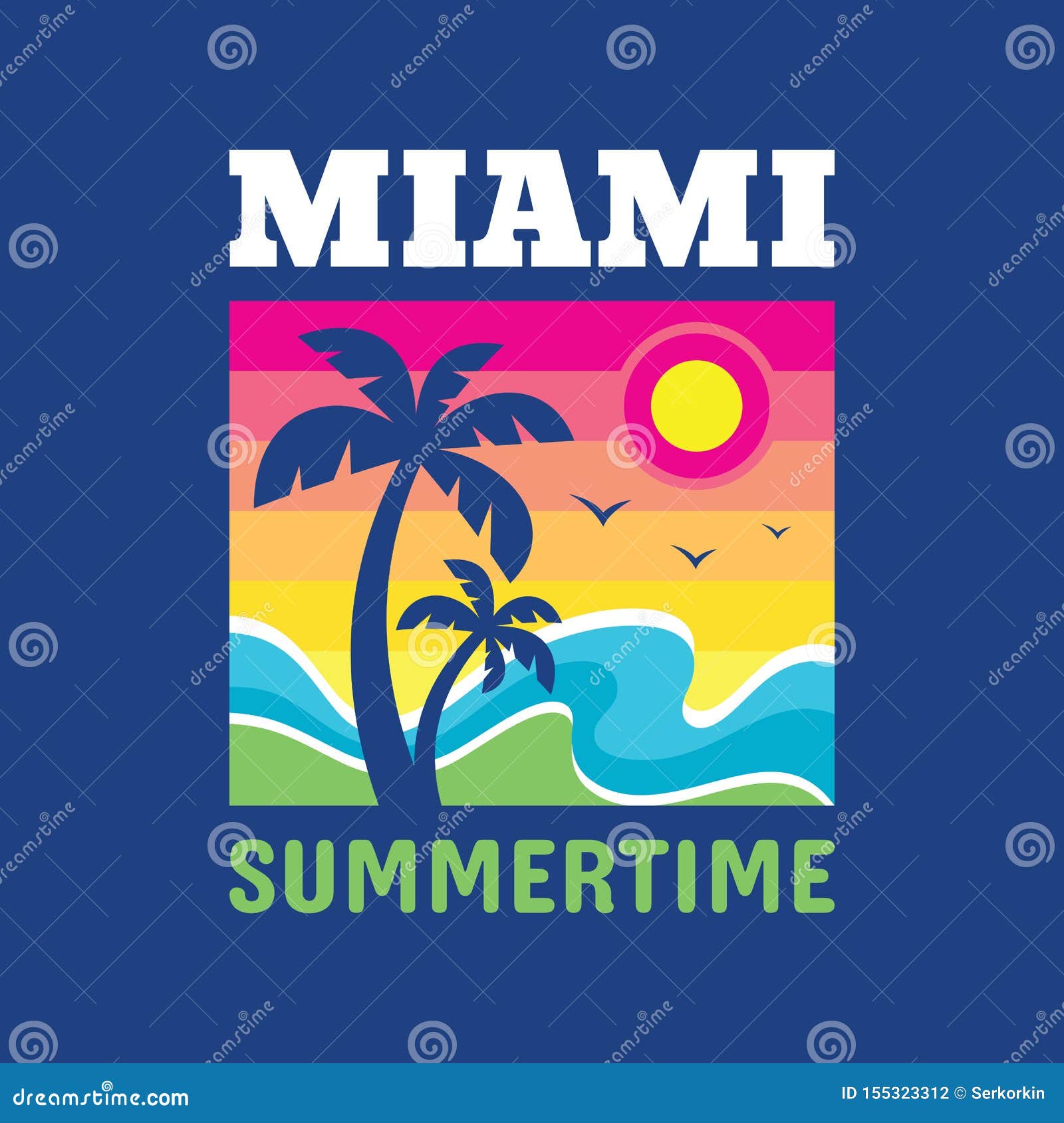 Florida Beach Vector Hd Images, Florida Beach Summertime Paradise