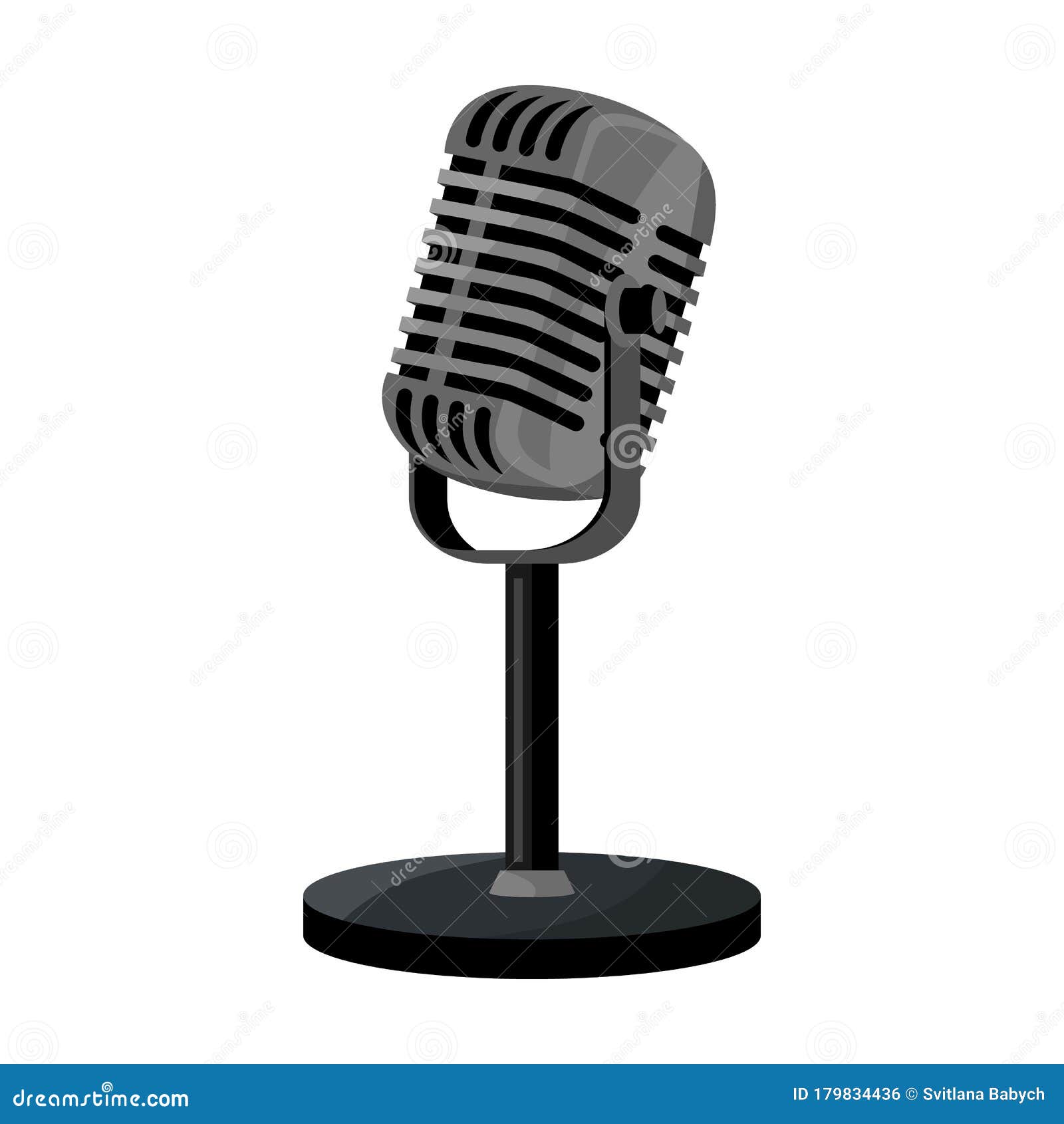Mic Vector  Vector Icon Isolated on White Background Mic. Stock  Vector - Illustration of karaoke, podcast: 179834436