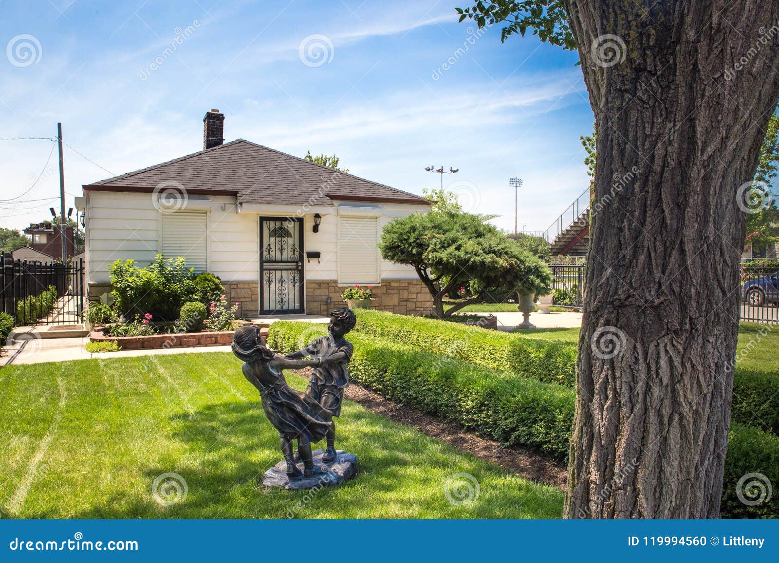Michael Jackson Childhood Home Gary BINNEN Redactionele Afbeelding