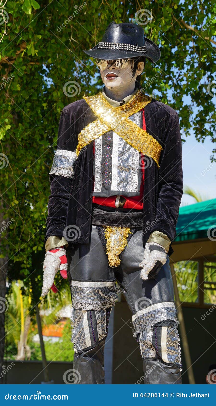 michael jackson street performer at la romana, dominican republic