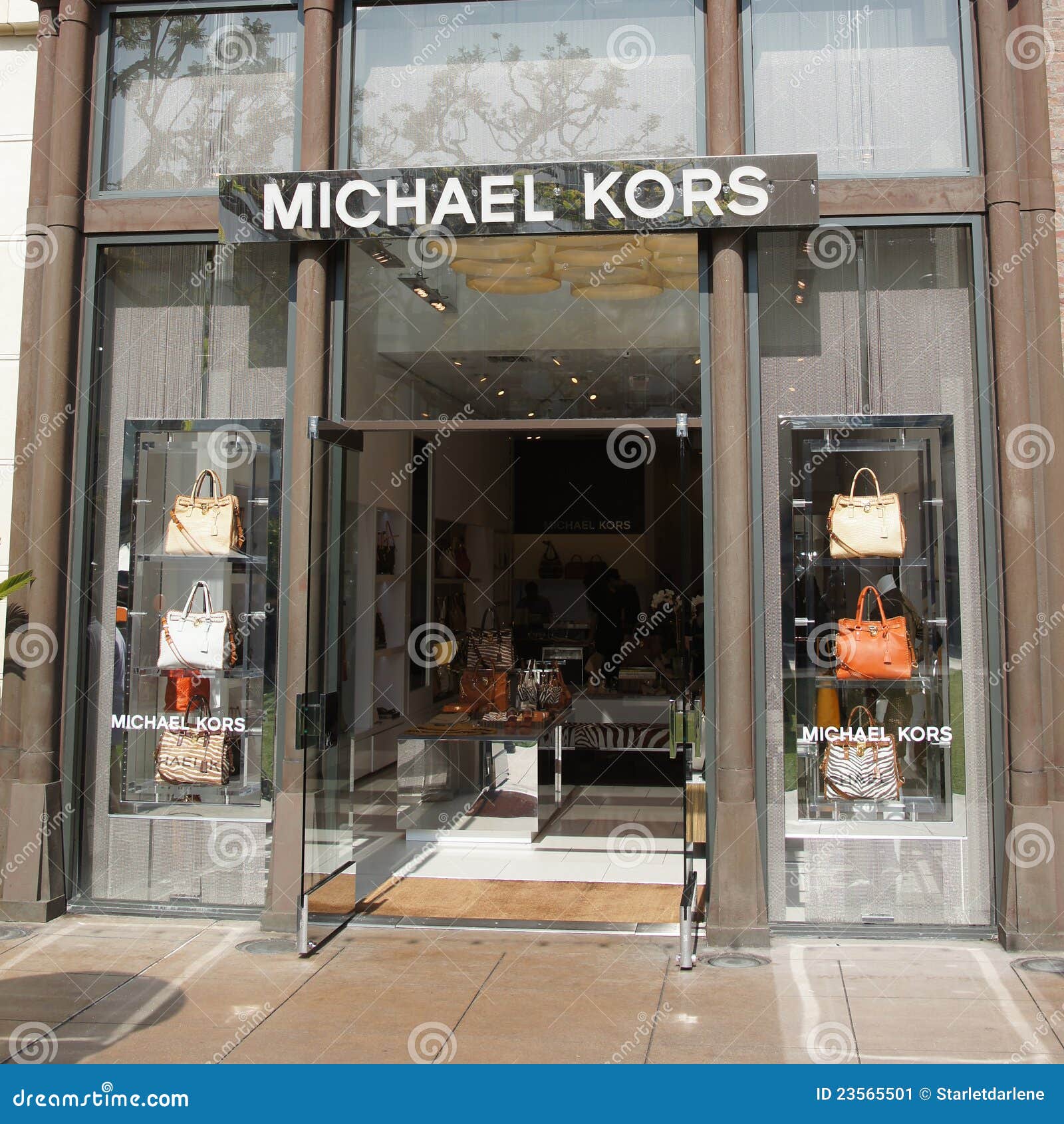 An interior image of the new Michael Kors store on Rodeo Drive is