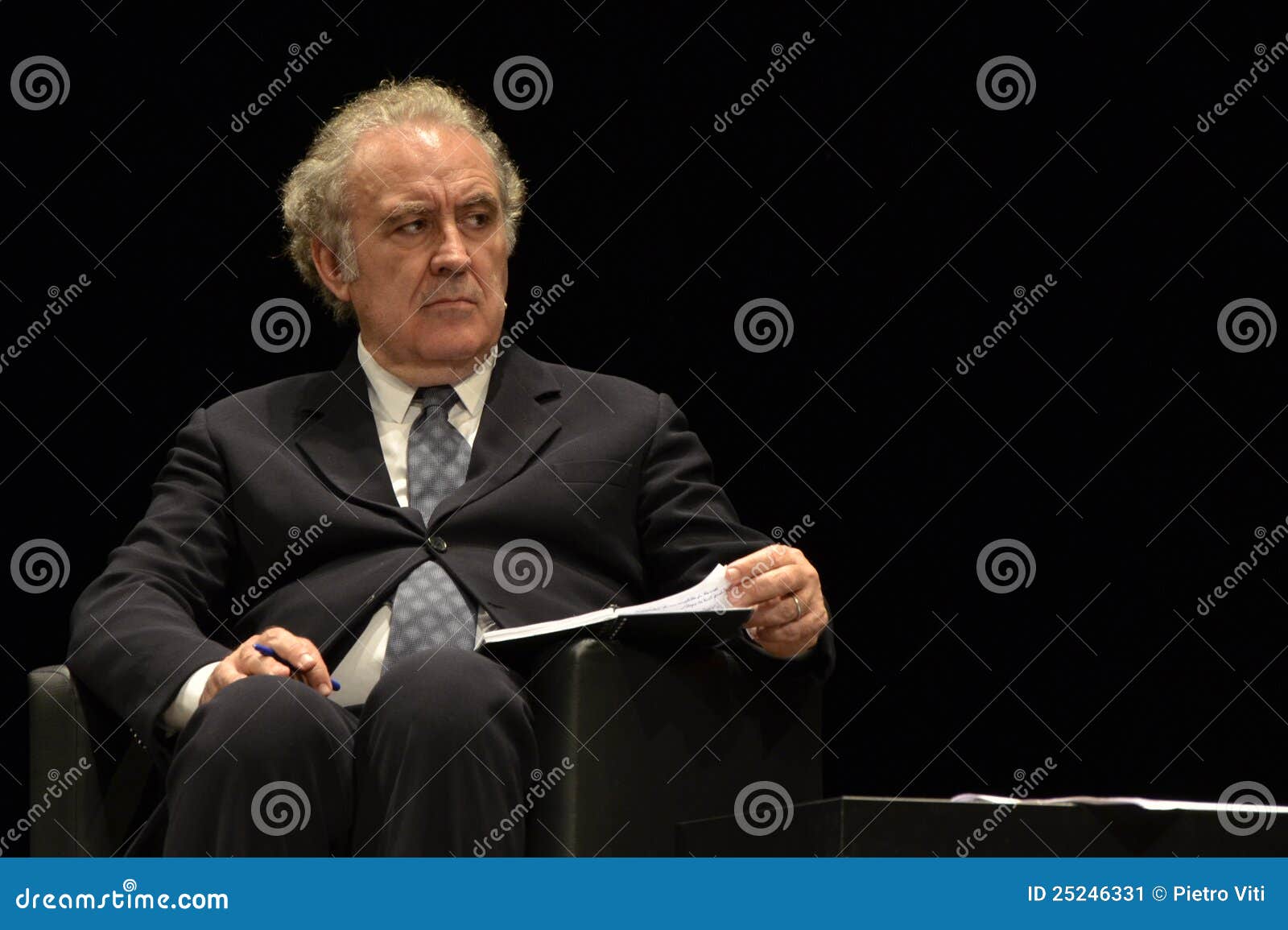 Michele Santoro, Beroemde Italiaanse Journalist Redactionele Foto