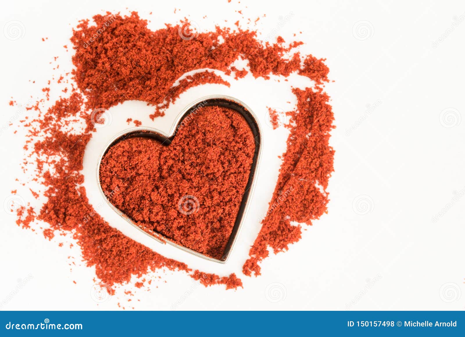 smoked paprika in a heart 