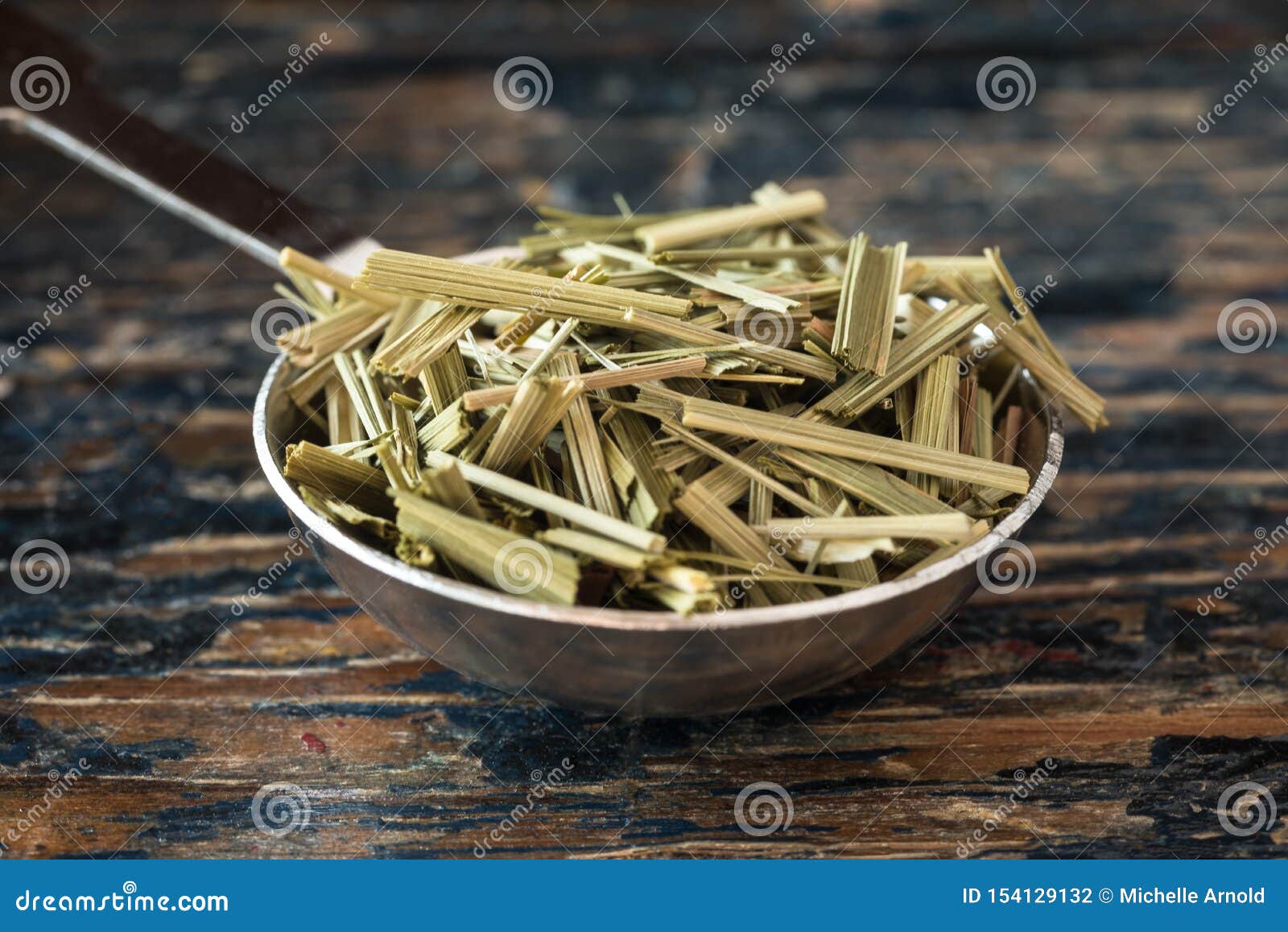 A Tablespoon of Lemongrass Herb Stock Photo Image of lemongrass