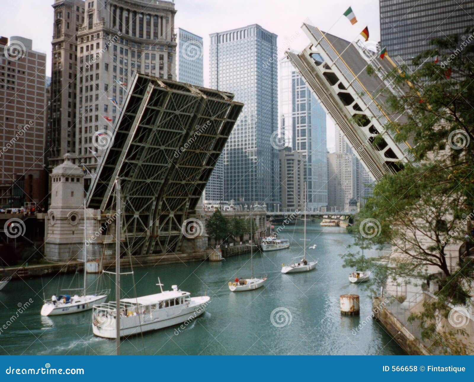 Michigan Avenue Bridge stock photo. Image of architecture ...