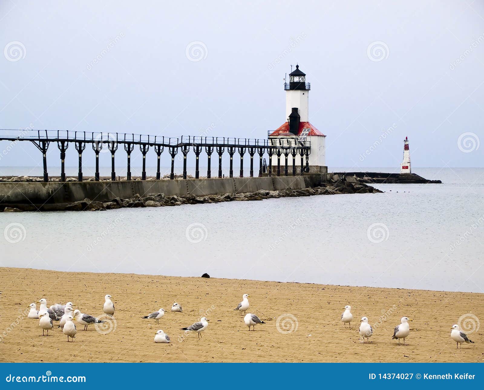 michigan city east pierhead lighthouse, indiana