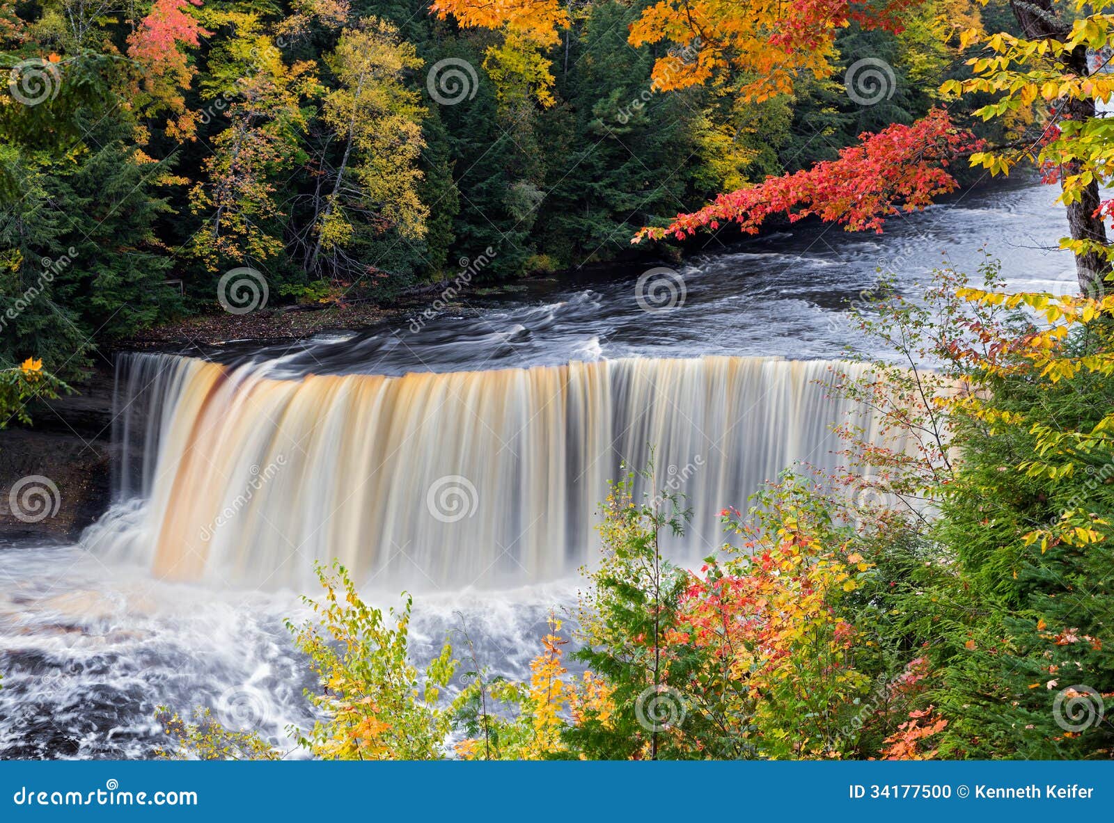 michigan's tahquamenon falls in autumn