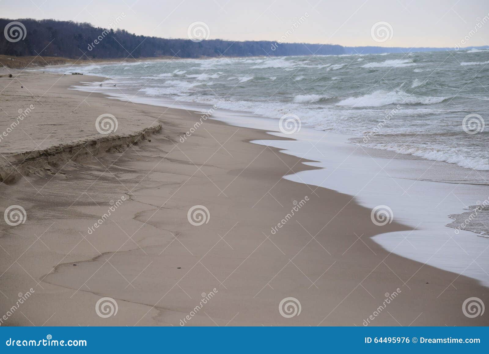 Michigansee-Küste. Michigansee bei Waren Dunes State Park in Michigan