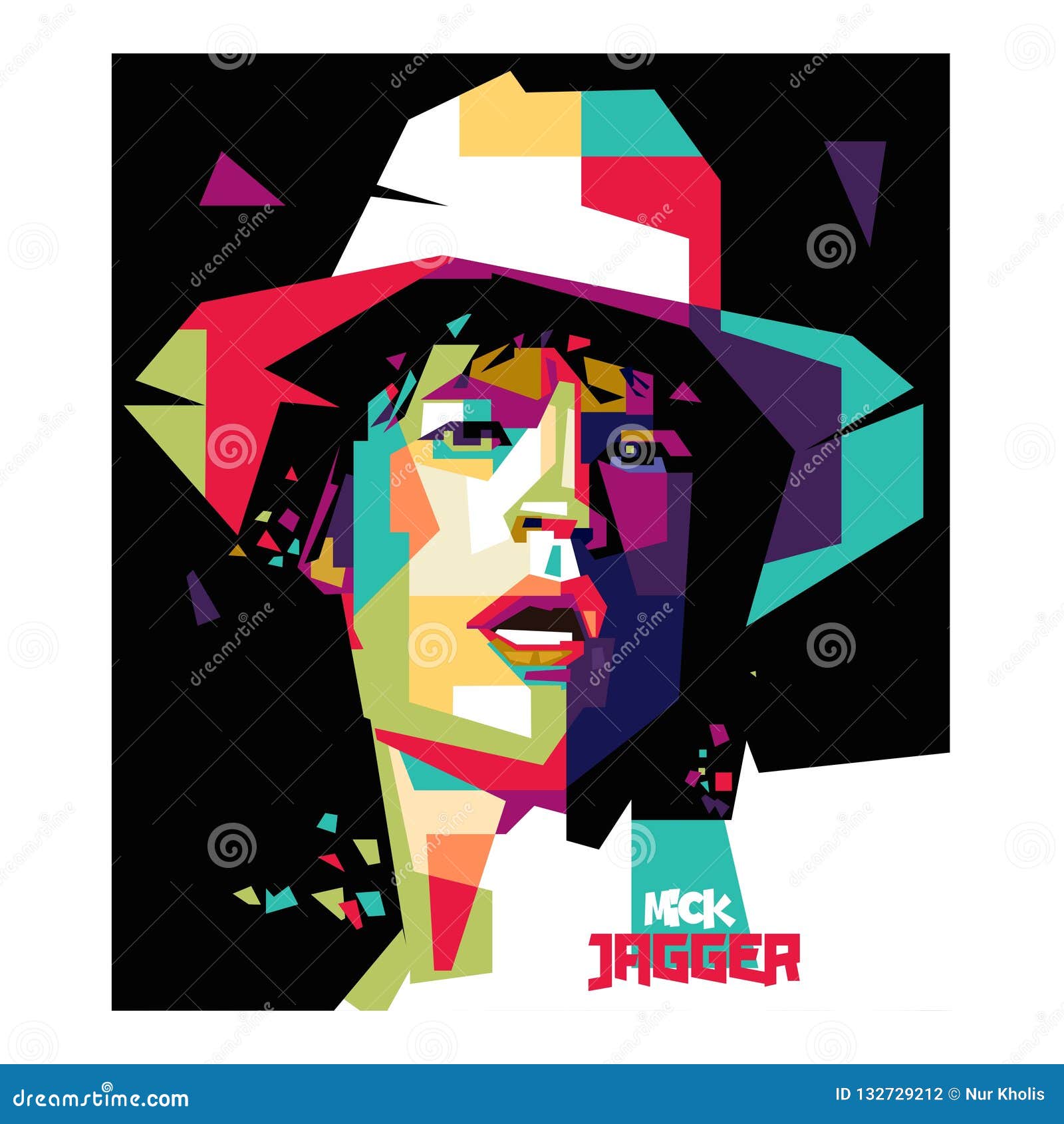 Jagger Pop Art Colour Editorial Photography Illustration Of