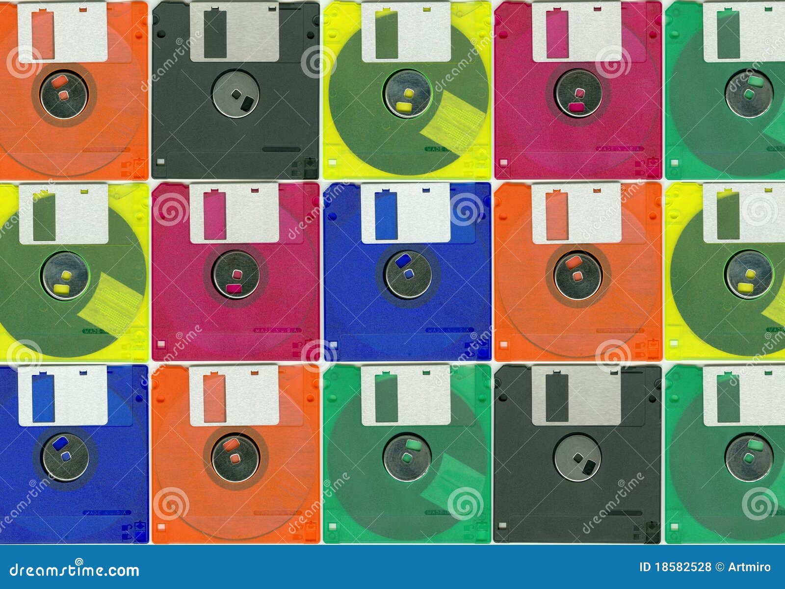 micro floppy disc color