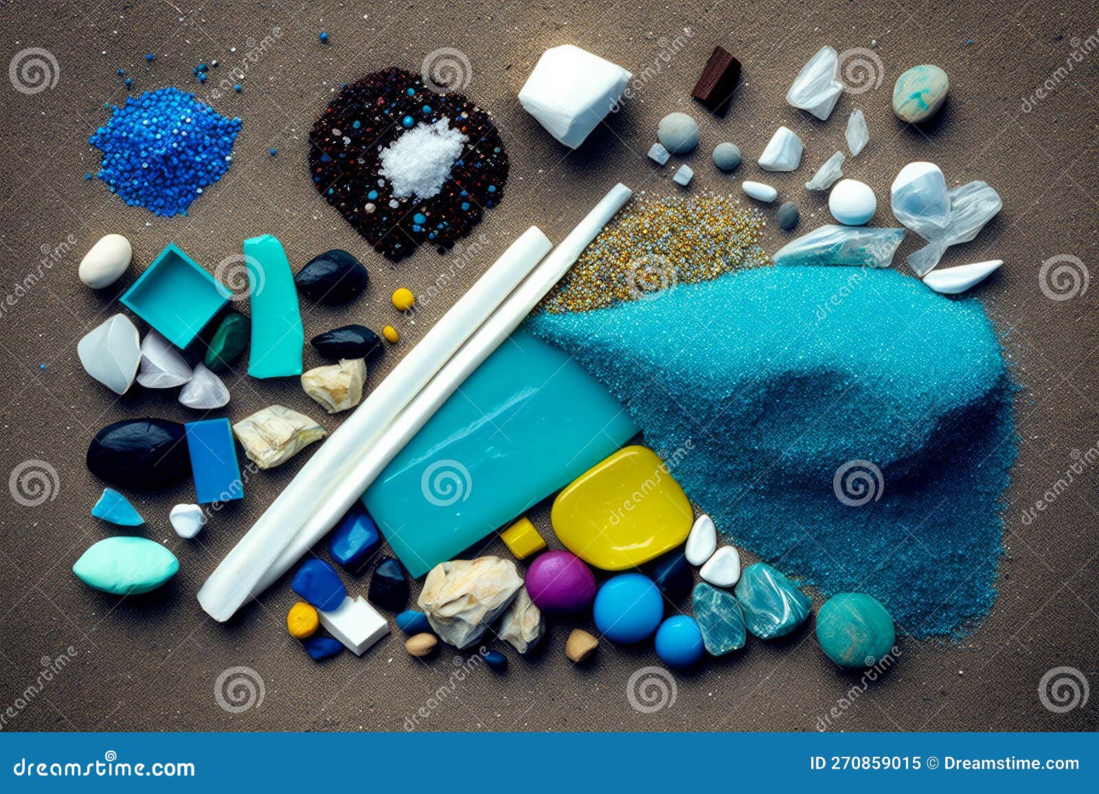 Micro Plastic Particles Found in the Ocean and Beaches. Plastic