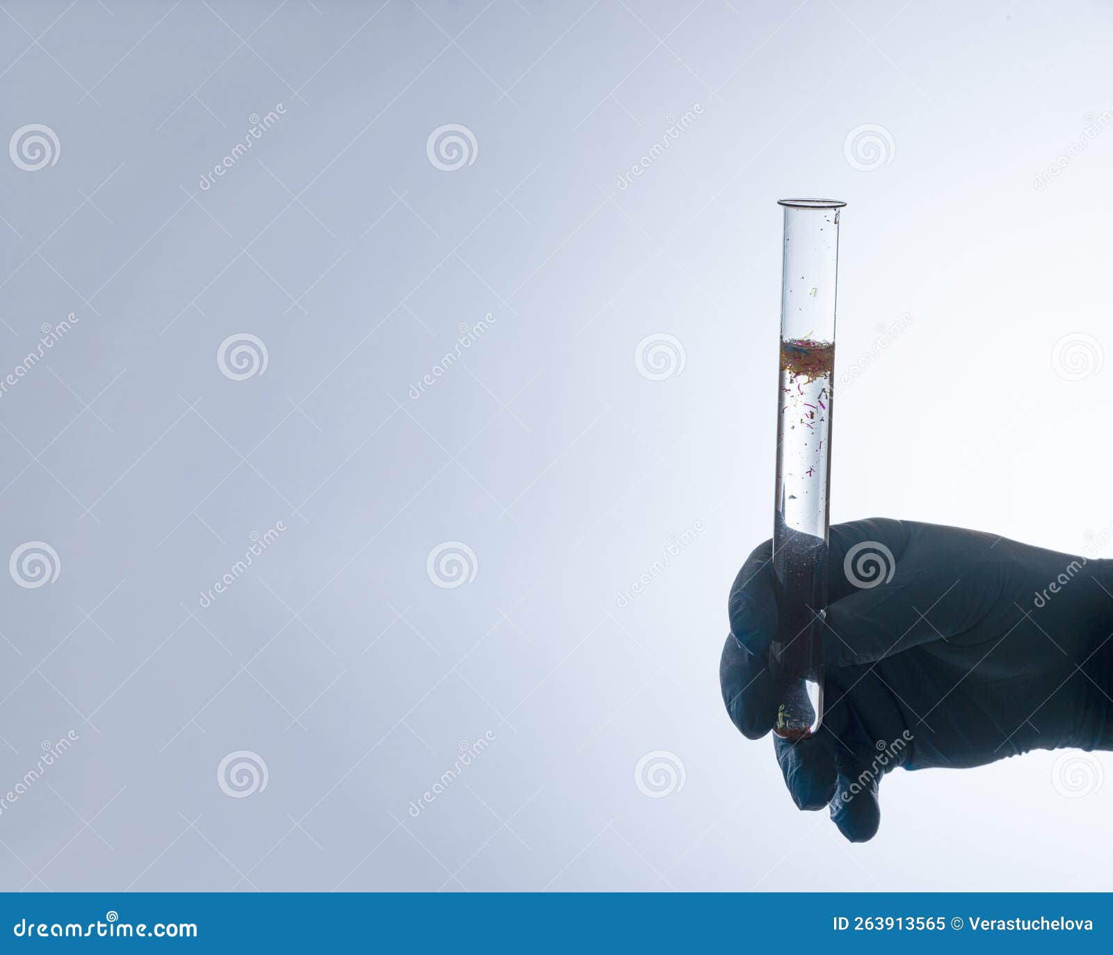 Micro Plastics in a Test Tube with Drinking Water Stock Image Image