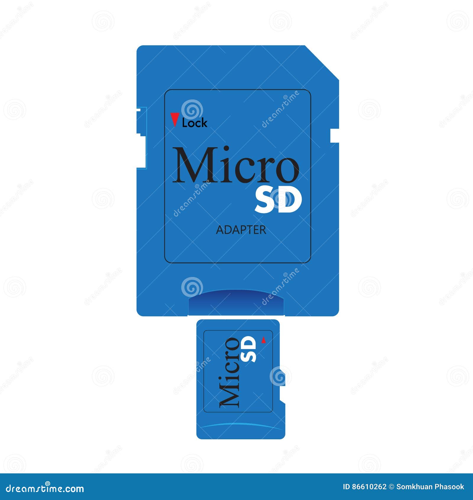 Micro SdBlue2 stock vector. Illustration of disk, background 86610262