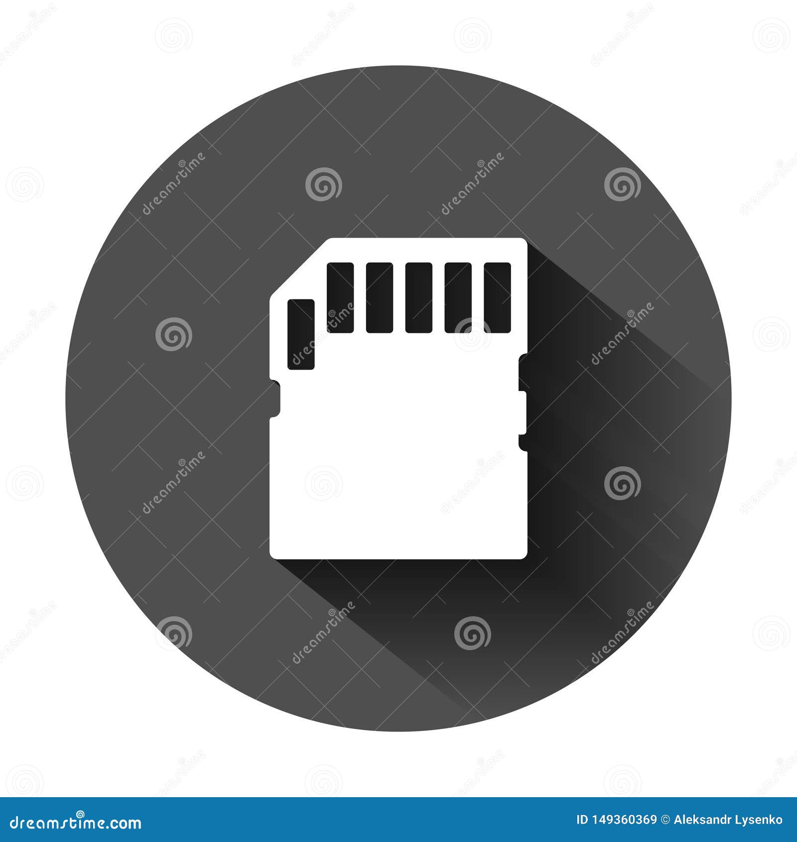 Micro sd card icon flat Royalty Free Vector Image