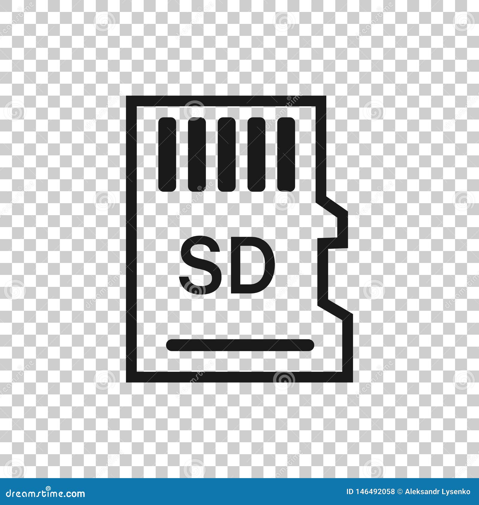 Sd memory card icon simple style Royalty Free Vector Image