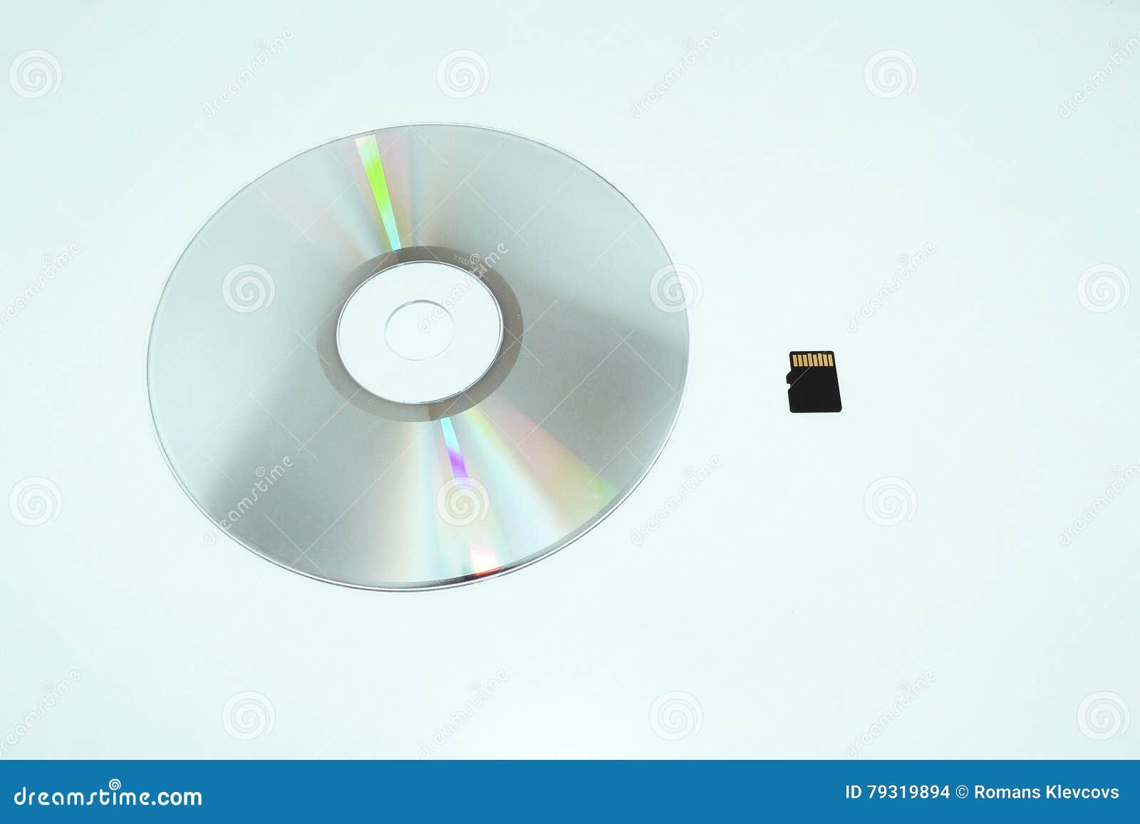 Micro SD Card VS Compact Disk Stock Photo Image of sound, card 79319894