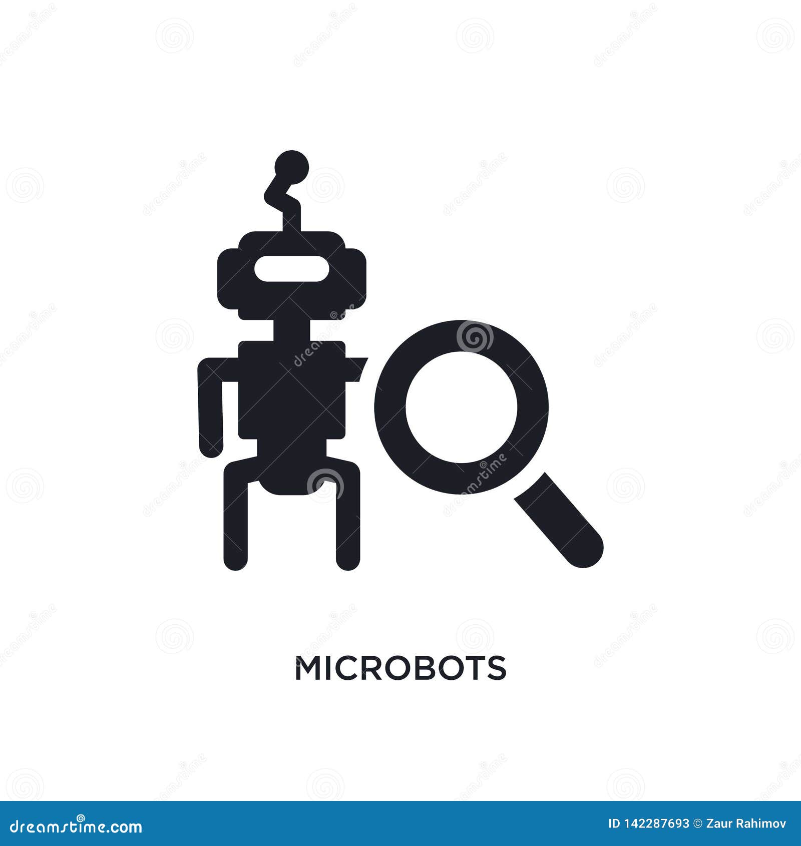microbots  icon. simple   from artificial intellegence concept icons. microbots editable logo sign
