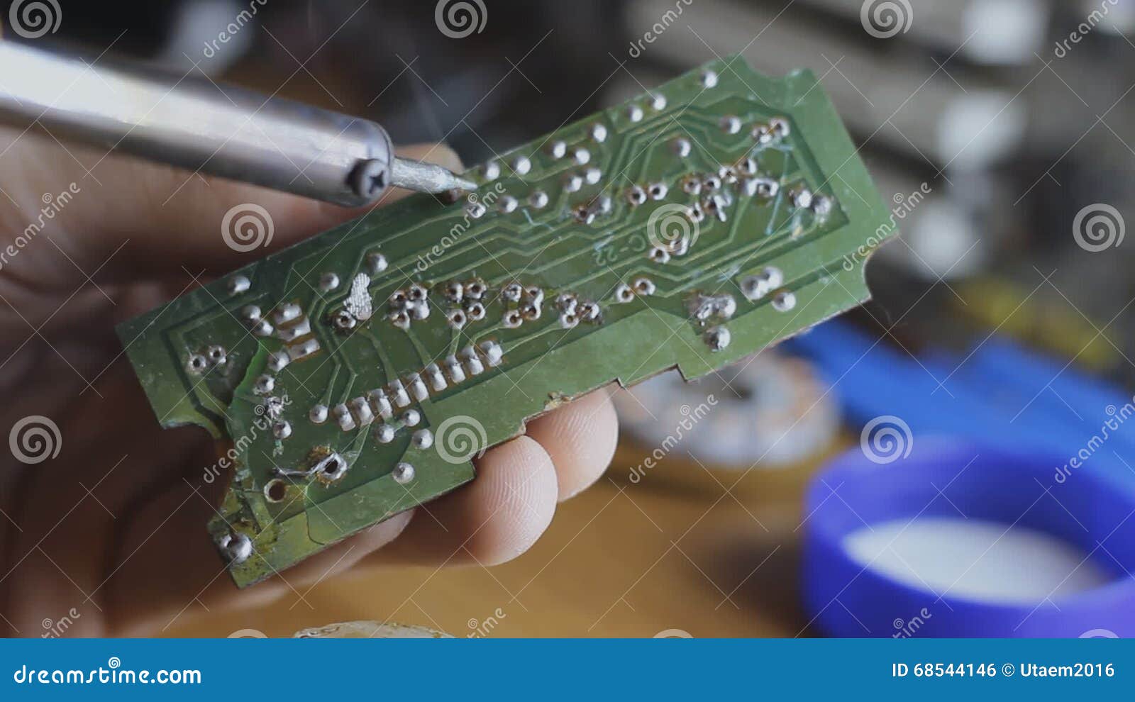 Microchip Inventor. Wiring Circuits Stock Footage Video of board