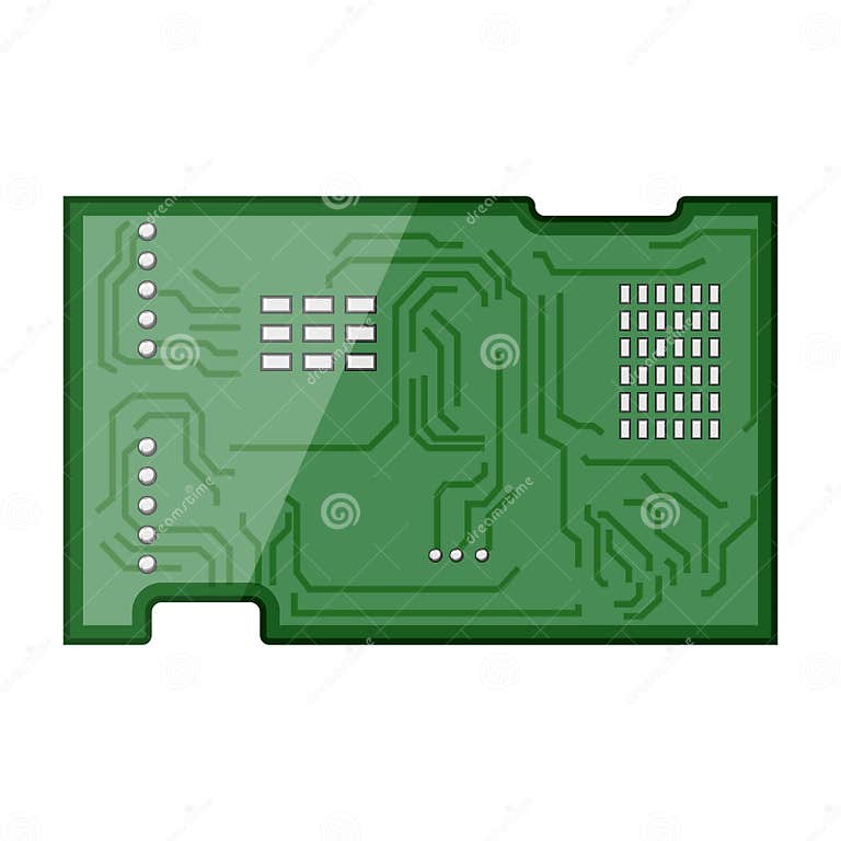 Microchip Microcontroller Cartoon Vector Illustration Stock ...
