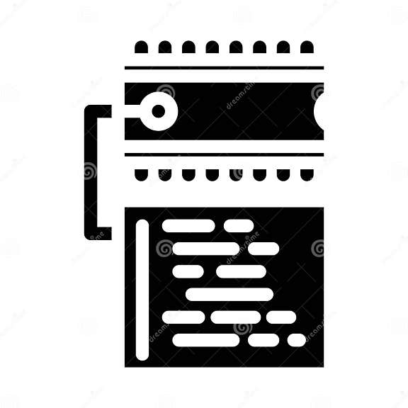 Microcontroller Programming Electronics Glyph Icon Vector Illustration ...
