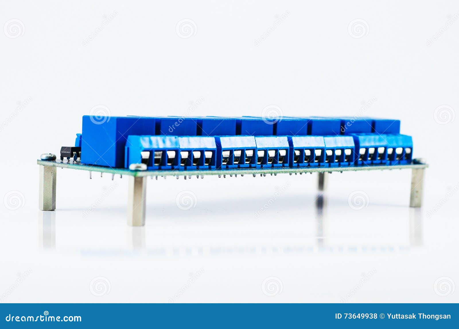 Microcontrollers on White Background. Stock Photo - Image of research ...